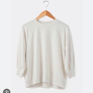 3/4 sleeve lightweight sweatshirt